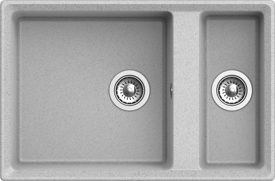 Фото Мраморная мойка GranFest LEVEL 760K Серый