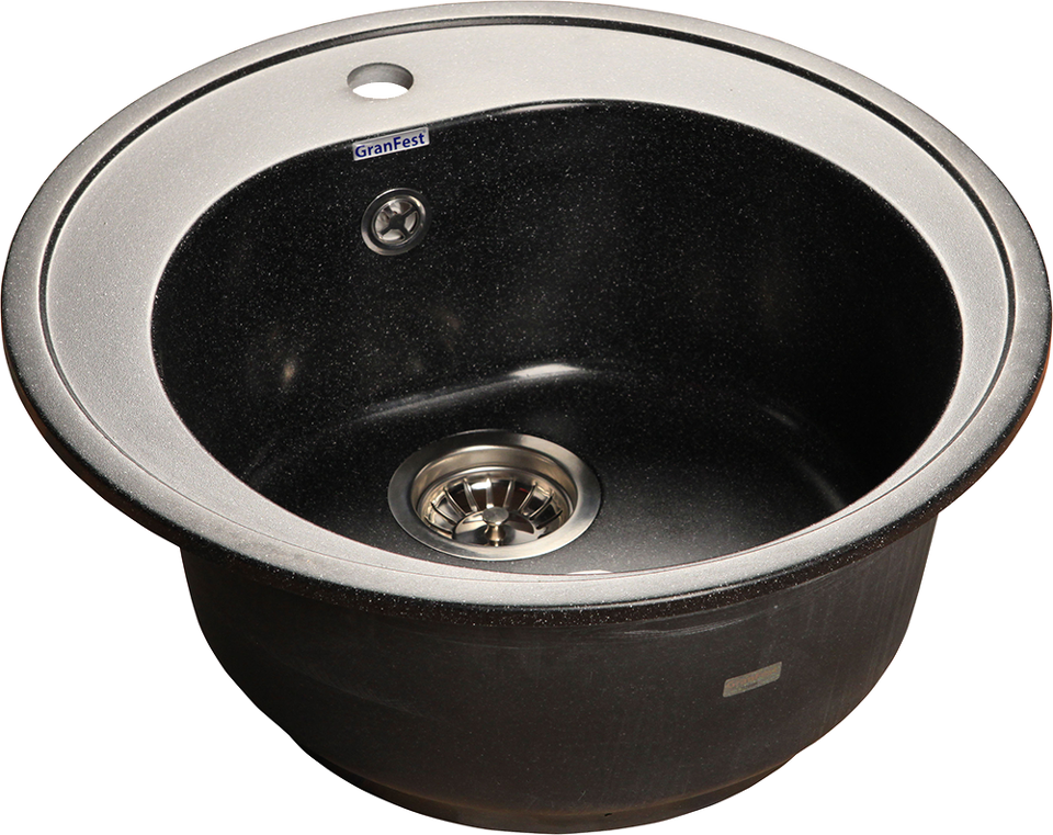 Фото Мраморная мойка GranFest RONDO 510 Черный