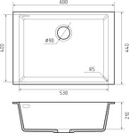Превью картинка Rivelato STRIA 6053 1-чаш 600*440 Sabbia #2