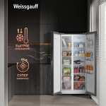 Превью картинка  Холодильник side by side Weissgauff WSBS 500 Inverter NoFrost Beige Glass #5