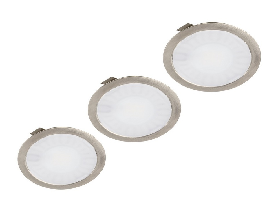 Фото Forma e Funzione Комплект из трансформатора и 3-х врезных светодиодных светильника SUN, 24V, дневной, сталь