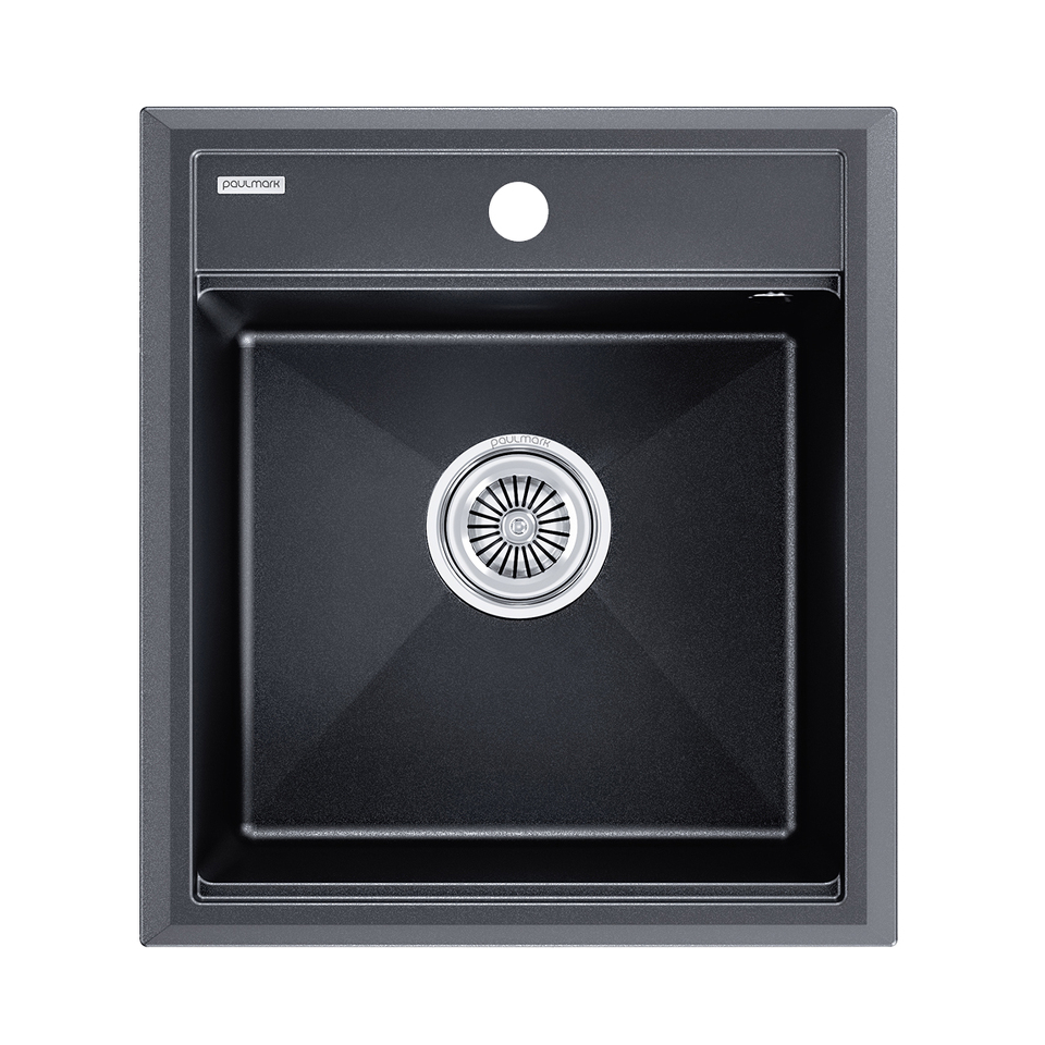 Фото Кварцевая мойка Paulmark STEPIA 45 PM114651-BLM Черный