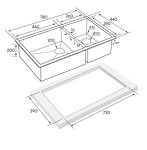 Превью картинка Металлическая мойка Paulmark GERBERG 78/2S UNI PM227844-BS Брашированная сталь #4