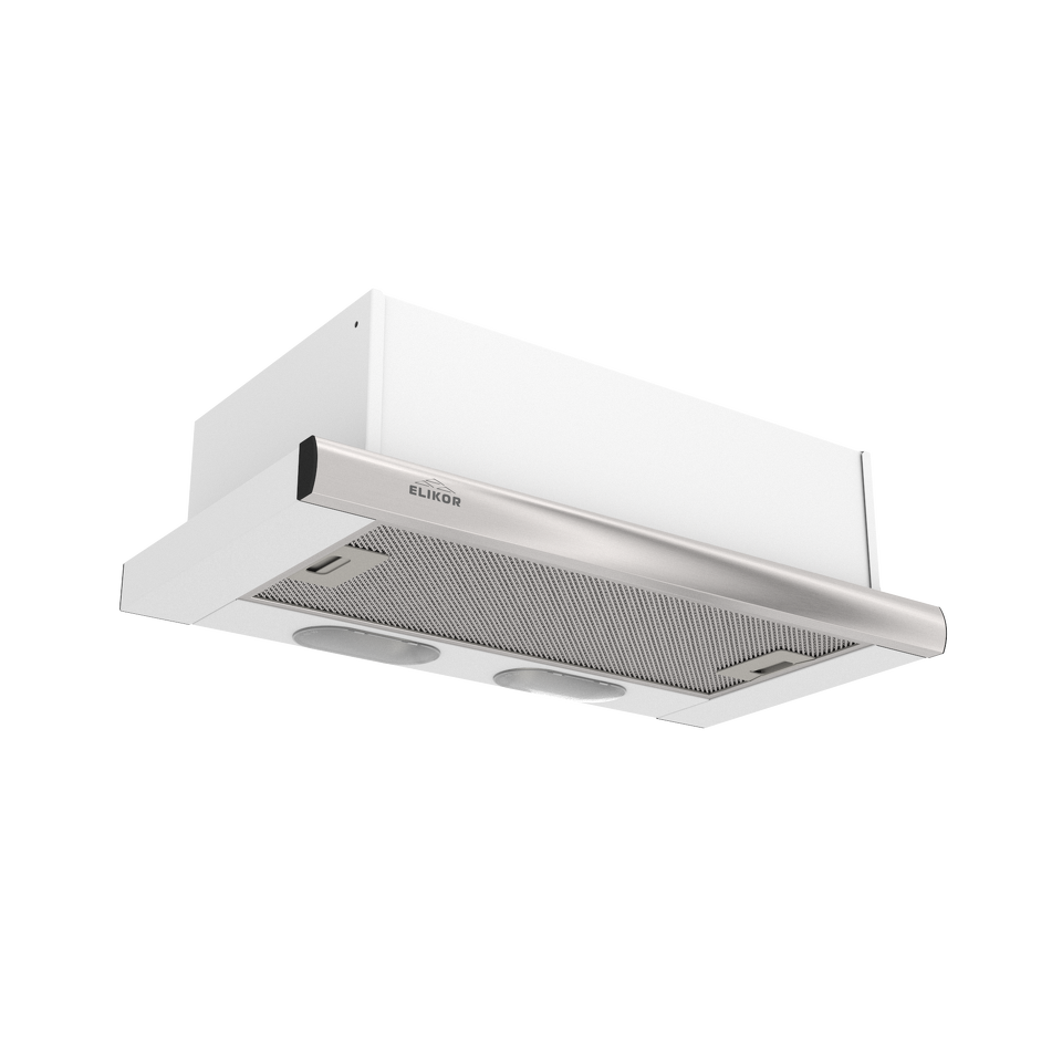 Фото Встраиваемая вытяжка Elikor Интегра 60П-400-В2Л белый/нерж