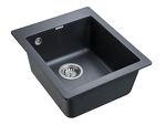 Превью картинка Кварцевая мойка Paulmark KANTE 40 PM104249-BLM Черный #3