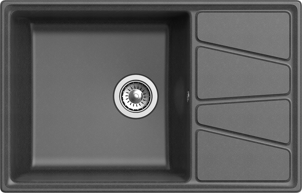 Фото Мраморная мойка GranFest VERTEX 780L Графит