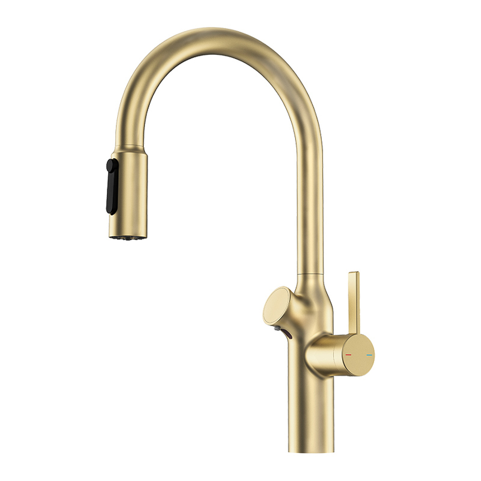 Фото Смеситель для кухни EMAR OL - 8018 Matt Gold