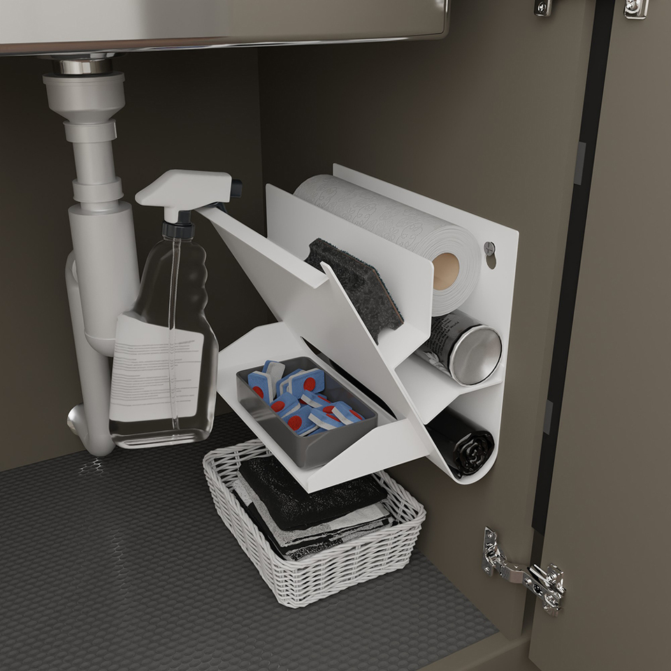 Фото Duslar Держатель MULTI для хозяйственных принадлежностей, белый