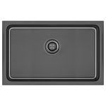 Превью картинка Металлическая мойка Paulmark VISTA 74 UNI PM307444-GM Вороненая сталь GM #1