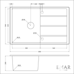 Превью картинка Гранитная мойка ЕМАР EMQ-1800.Q Антрацит #3