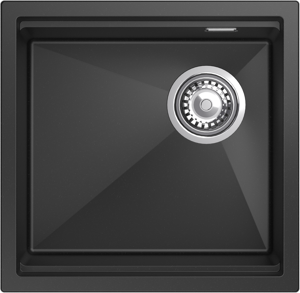 Фото Гранитная мойка Rivelato LINO 454-R 1-чаш 450*440 antracite