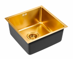Превью картинка Металлическая мойка Paulmark VISTA 44 UNI PM304444-BG Брашированное золото BG #3