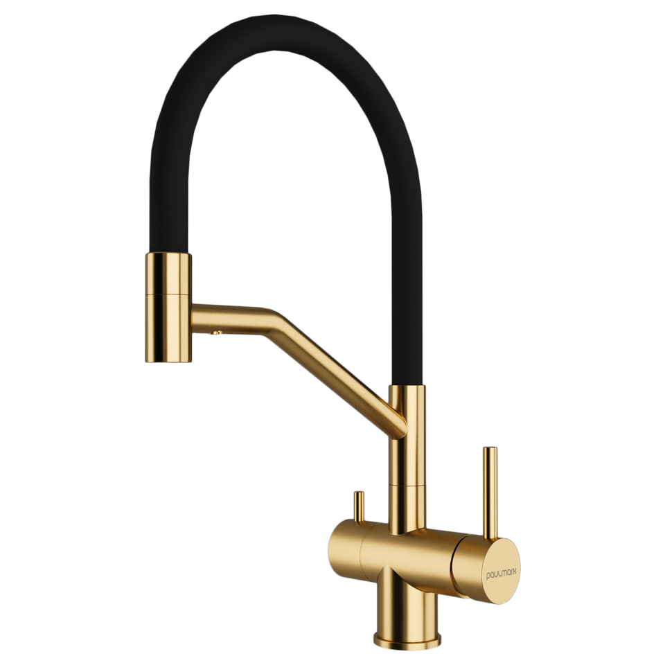 Фото Смеситель для кухни Paulmark RUBERT Ru213175-BG Брашированное золото BG