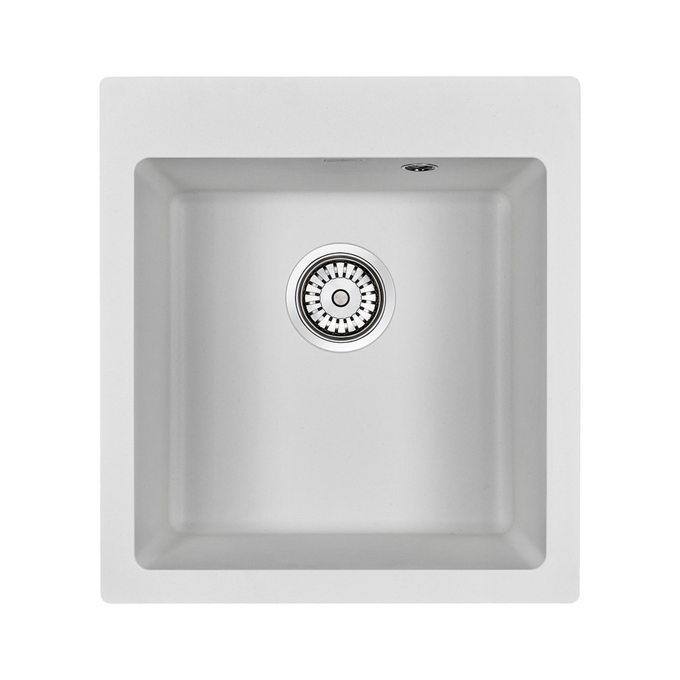 Фото Мраморная мойка Paulmark KANTE 45 PM104651-WH Белый матовый WH