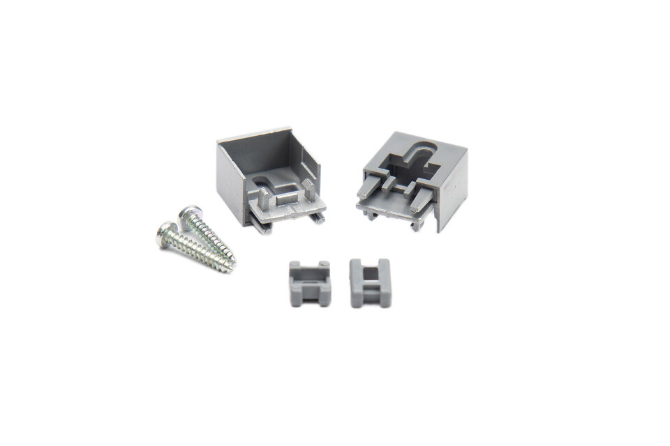 Фото L&S Italy Комплект заглушек для профиля DLIGHT MEC, серый