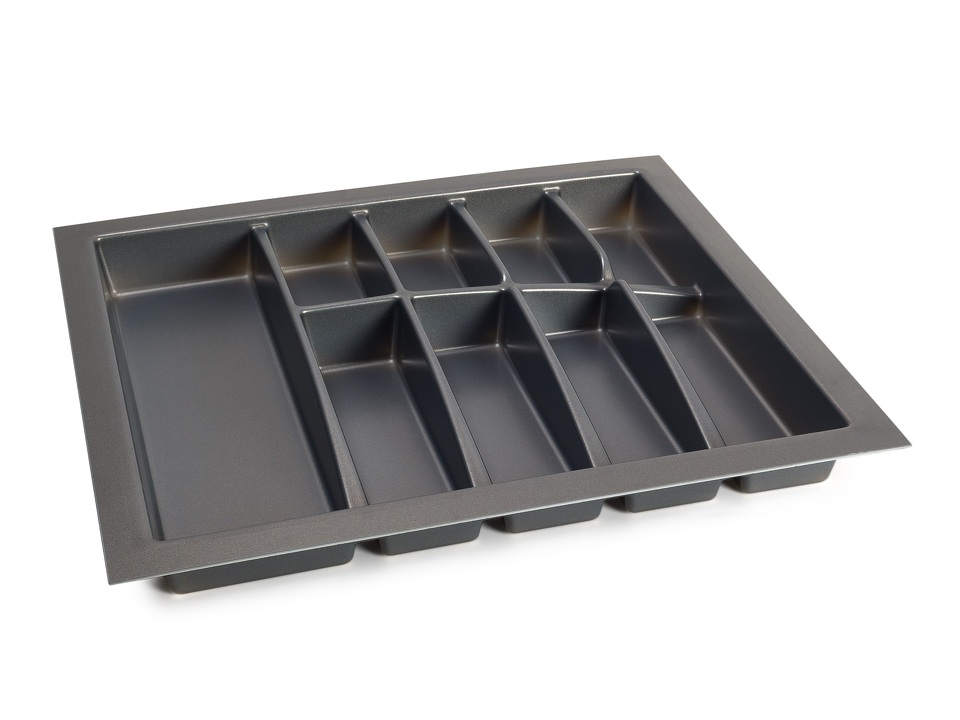 Фото Dirks Лоток LINE для столовых приборов, ширина фасада 600 мм, 518х473х56 мм, антрацит