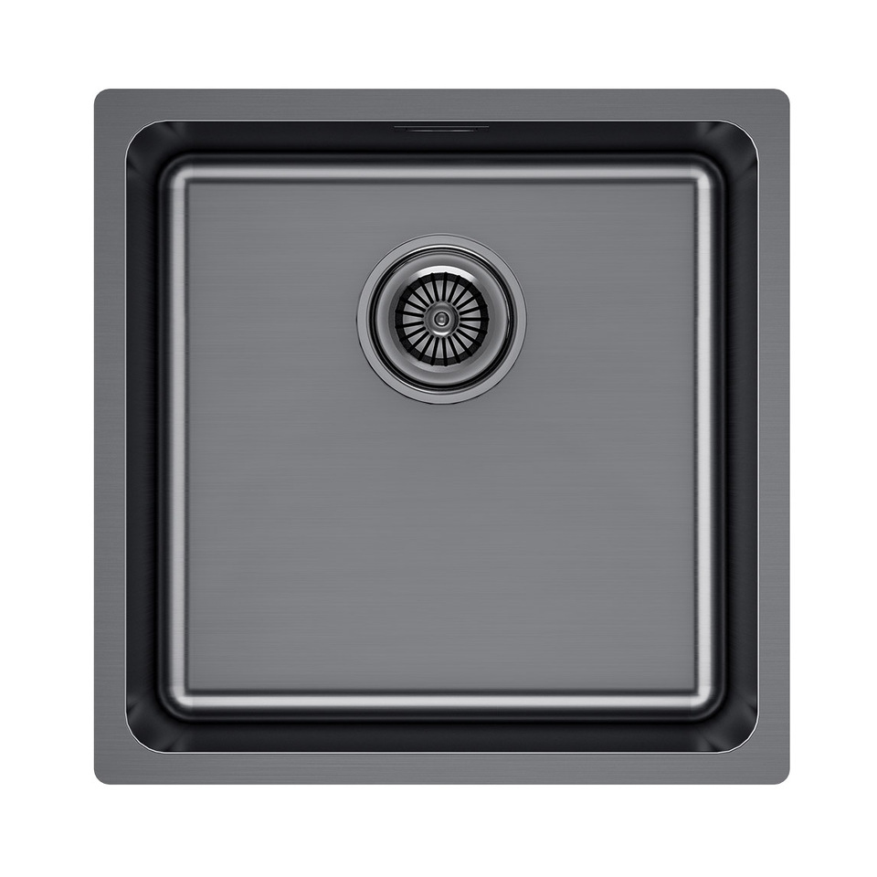 Фото Гранитная мойка Paulmark YUNI 44 UNI YU44-GM Вороненая сталь GM