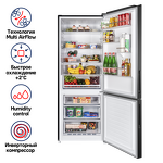 Превью картинка Холодильник с нижней морозилкой Maunfeld MFF1857NFSB #2