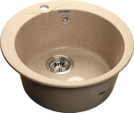 Превью картинка Мраморная мойка GranFest RONDO 480 Песочный #1