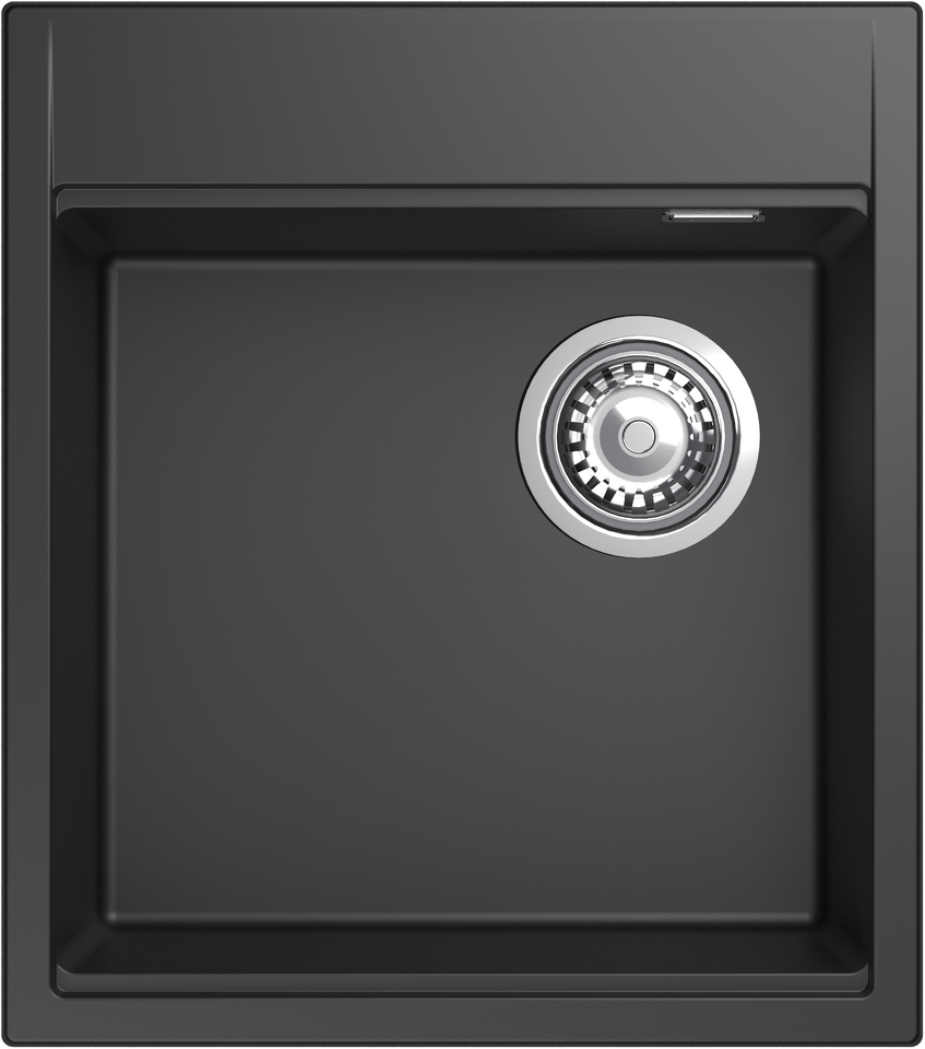 Фото Гранитная мойка Rivelato TESORO 455-R 1-чаш 450*510 antracite