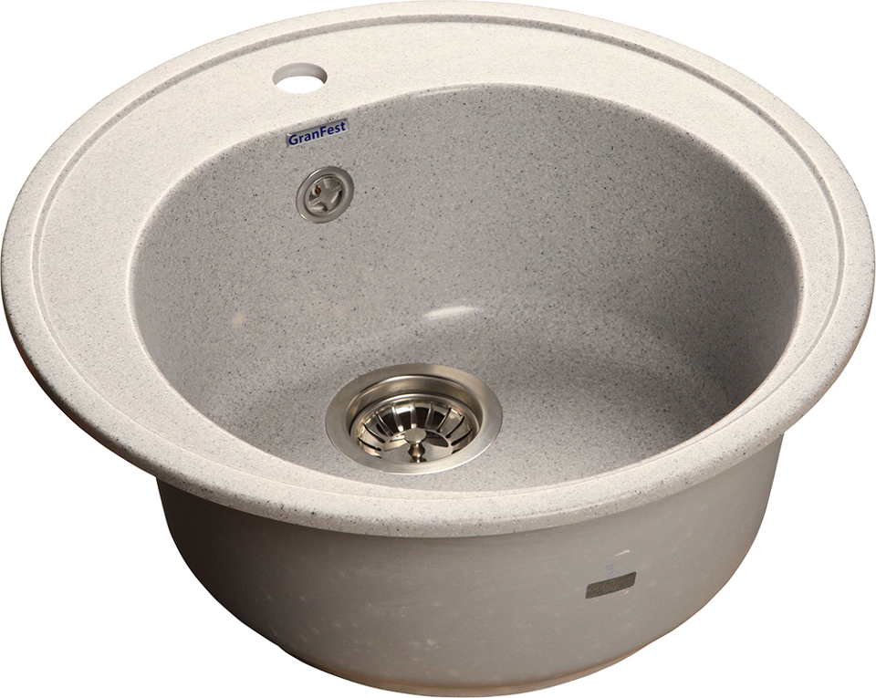 Фото Мраморная мойка GranFest RONDO 510 Серый
