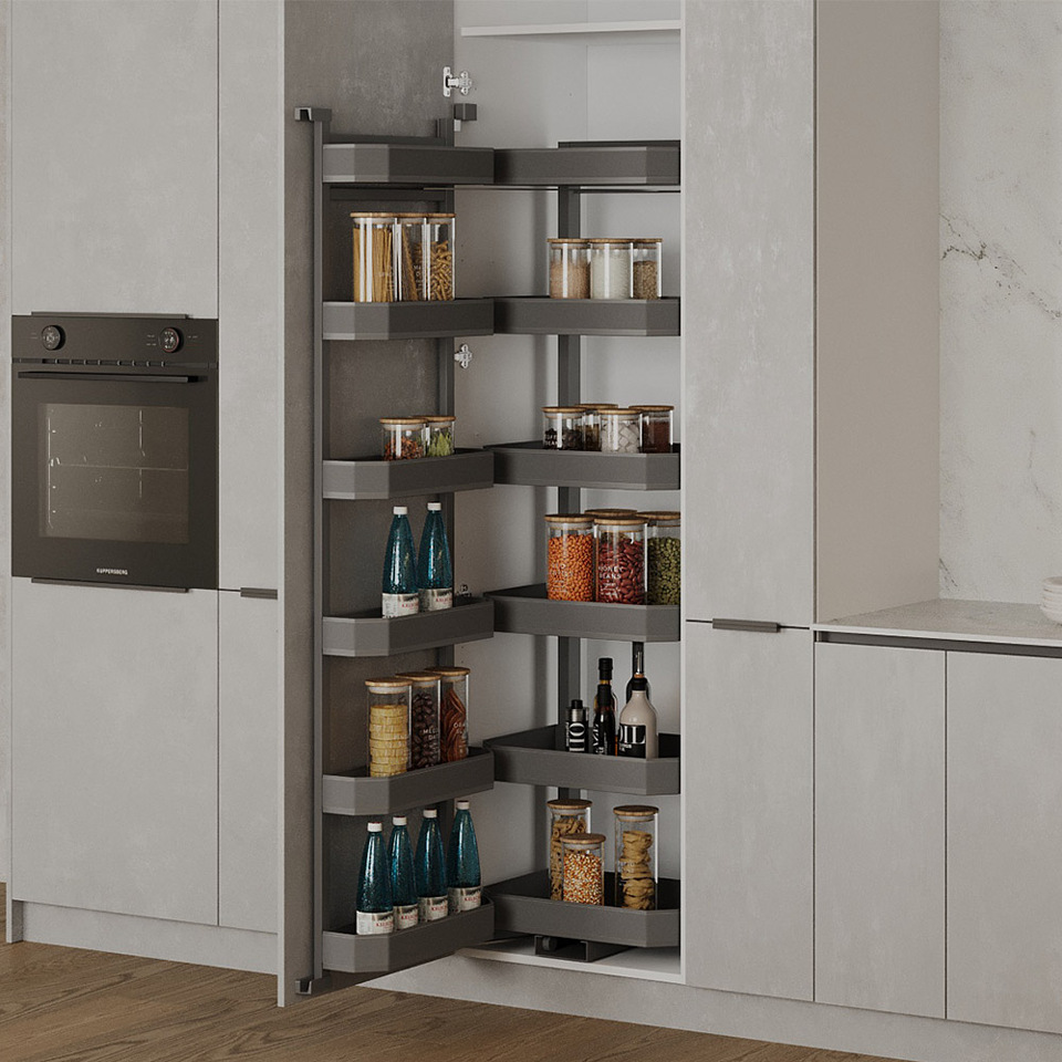 Фото Duslar Система TITAN, распашной фасад 600 мм, высота 1709 мм, антрацит