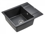 Превью картинка Кварцевая мойка Paulmark FLUGEN 50-600 PM216050-BL Черный гранит BL #3