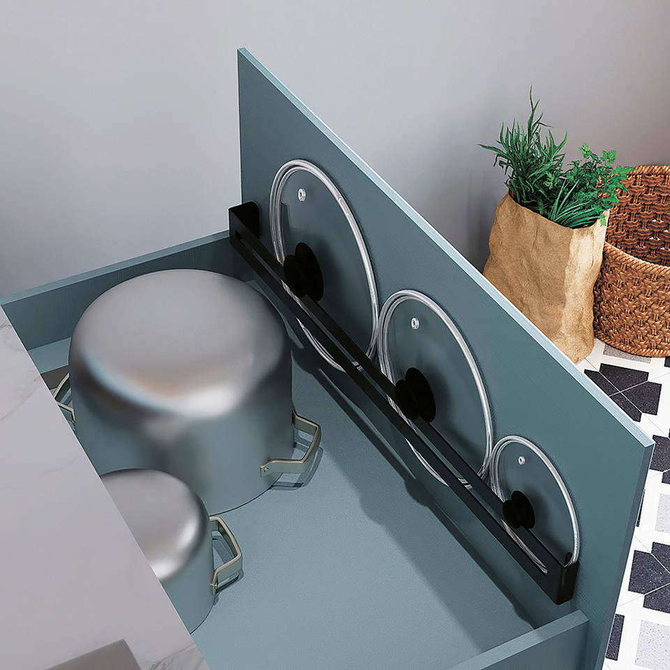 Фото Duslar Держатель для хранения крышек, выдвижной фасад от 800 мм, черный