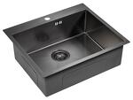 Превью картинка Металлическая мойка Paulmark KRONER 59 PM215951-GM Вороненая сталь GM #3