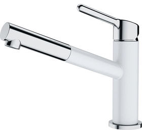 Картинка Franke Orbit с выдвижным шлангом хром/белый