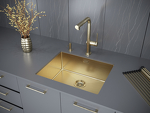 Превью картинка Металлическая мойка Paulmark NEXT 54 UNI PM215444-BG Брашированное золото BG #4
