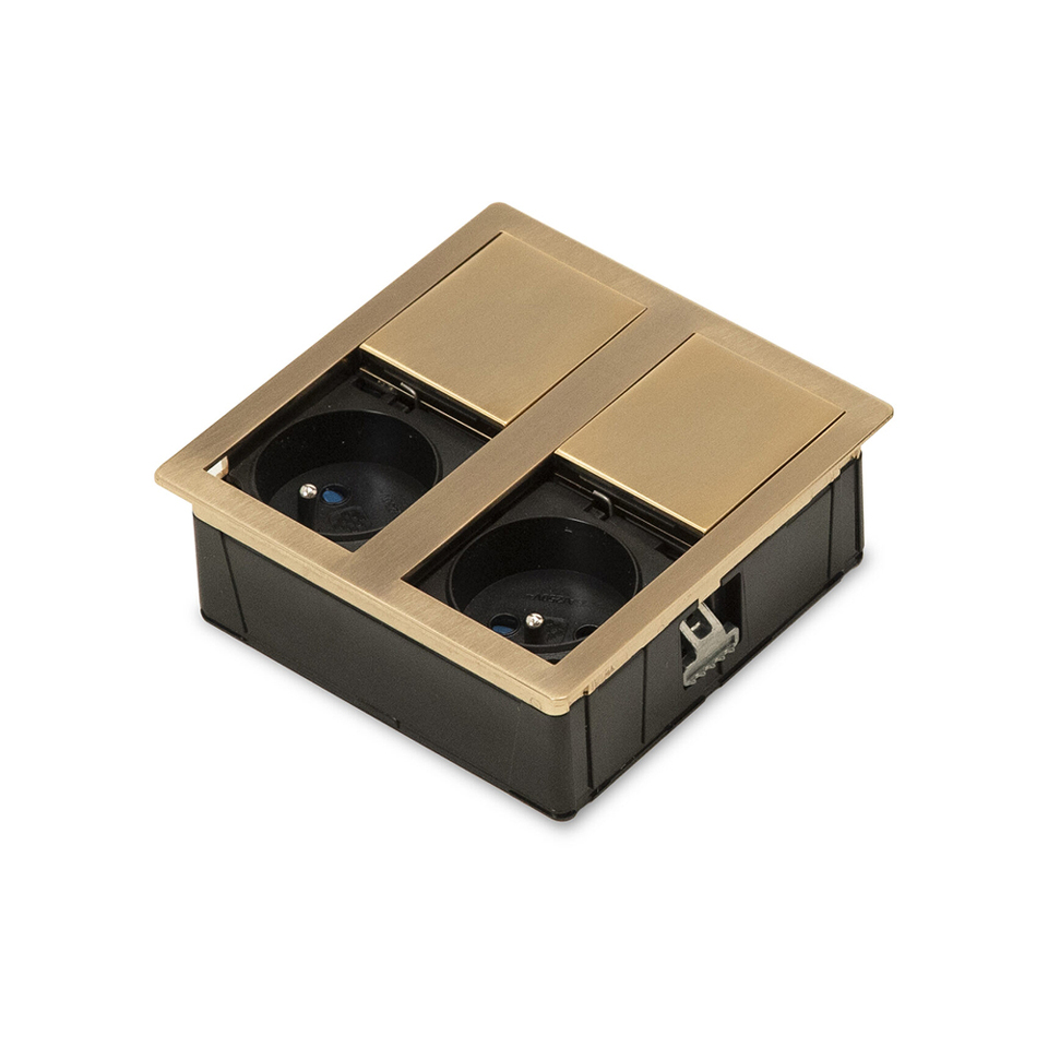 Фото ASA Розетка VERSAHIT DUAL, врезная, золото