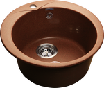 Превью картинка Мраморная мойка GranFest RONDO 480 Терракот #1