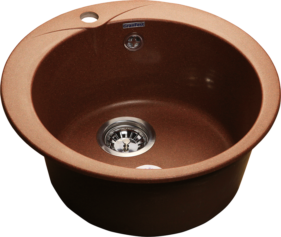 Фото Мраморная мойка GranFest RONDO 480 Терракот