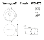 Превью картинка Гранитная мойка Weissgauff WG 47504 Classic Black #2