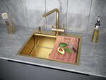 Превью картинка Металлическая мойка Paulmark KRONER-PRO 59 PM705951-BG Брашированное золото BG #6