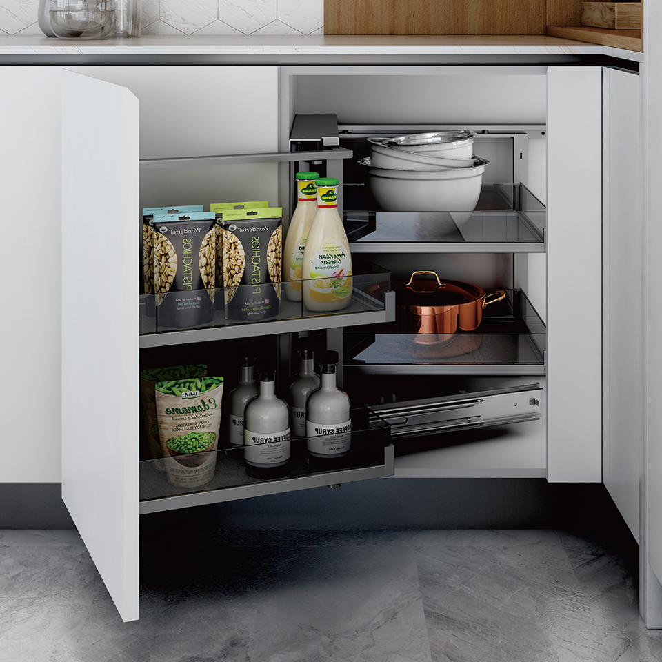 Фото Duslar Волшебный уголок MATRIX, выдвижной фасад 450 мм, левый, антрацит