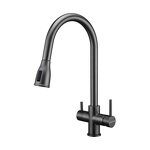 Превью картинка Смеситель для кухни Paulmark LANGE La214212-GM Вороненая сталь GM #1