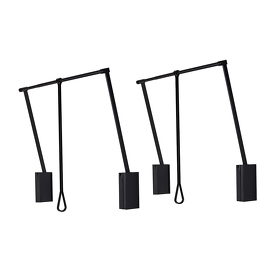 Картинка Servetto Телескопический пантограф SERVETTO 3T для одежды, 2 шт., ширина 560-950 мм, черный