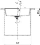 Превью картинка Гранитная мойка Franke Мойка UBG 610-72 белый стоп-вентиль #3