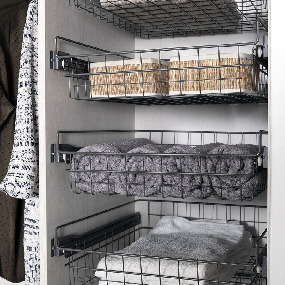 Фото LjM Выдвижная корзина KATRIN, ширина 568 мм, высота 140 мм, антрацит