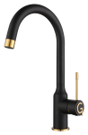 Превью картинка Смеситель для кухни Rivelato Garda U-обр. D-35мм antracite/oro #1