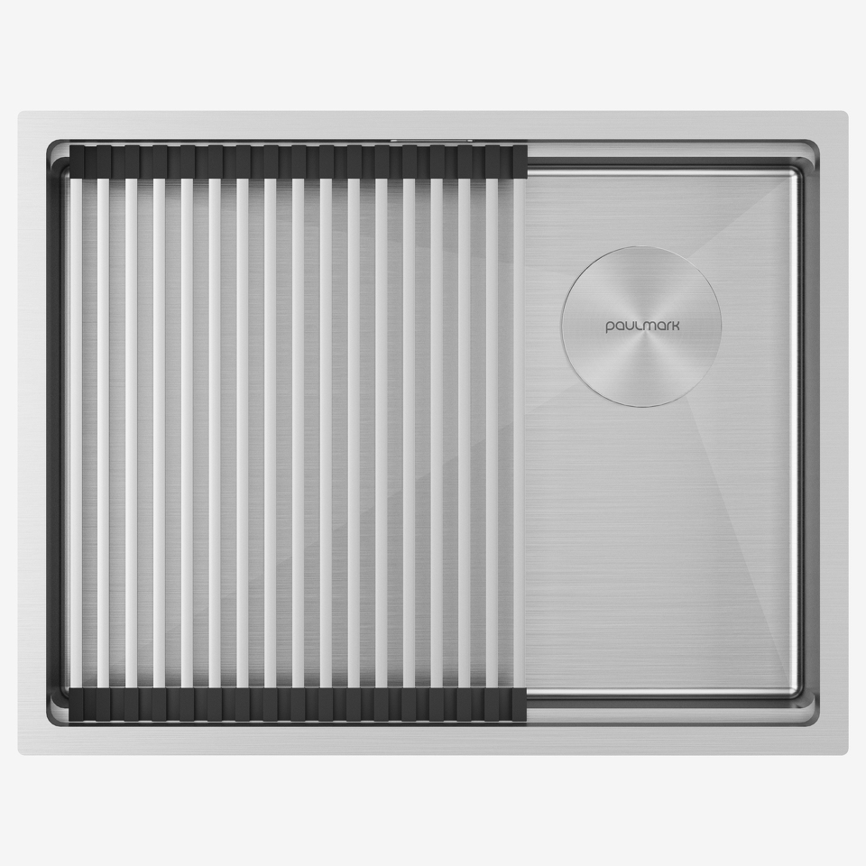 Фото Металлическая мойка Paulmark NEXT-PRO 58 UNI PM705845-BS Брашированная сталь