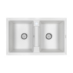 Превью картинка Кварцевая мойка Paulmark TANDEM 80/2 PM238150-WH Белый матовый WH #1
