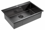 Превью картинка Металлическая мойка Paulmark KRONER 75 PM217551-GM Вороненая сталь GM #3