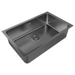 Превью картинка Металлическая мойка Paulmark VISTA 74 UNI PM307444-GM Вороненая сталь GM #3