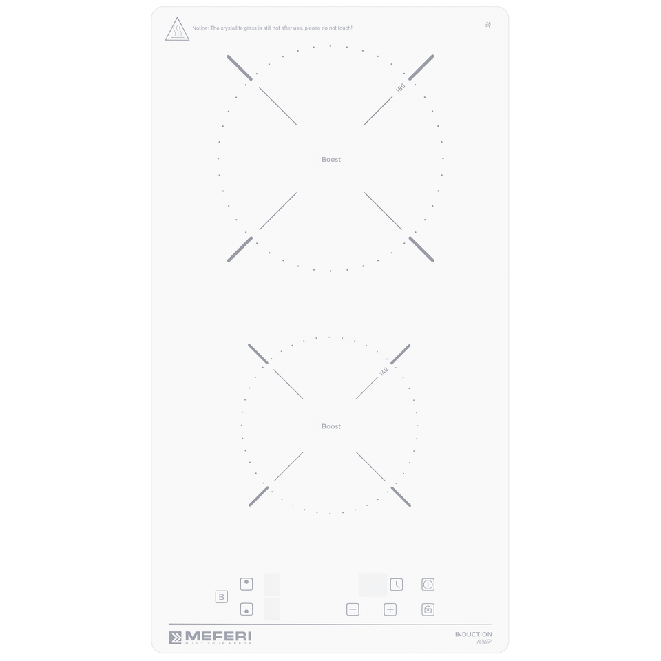 Фото Индукционная варочная панель домино Meferi MIH302WH POWER
