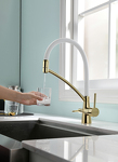 Превью картинка Смеситель для кухни Paulmark SIЕGEN Si213111-Gw Белый / золото #6