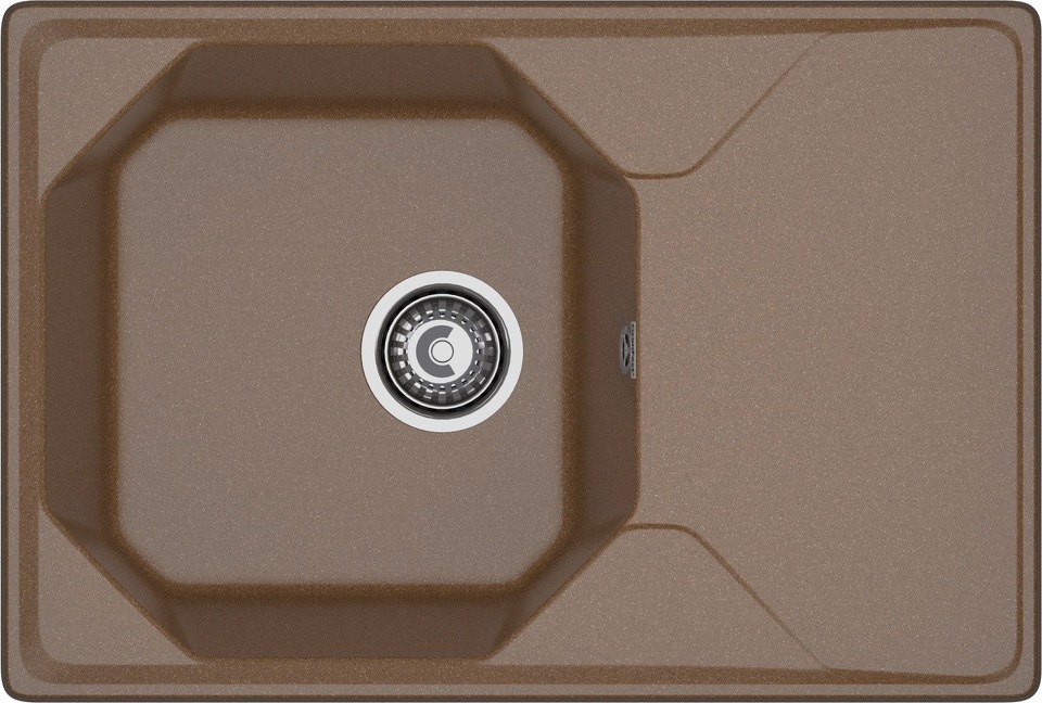 Фото Мраморная мойка GranFest UNIQUE 740L Терракот