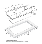 Превью картинка Металлическая мойка Paulmark ALLER 74 UNI PM807444-GM Вороненая сталь GM #5